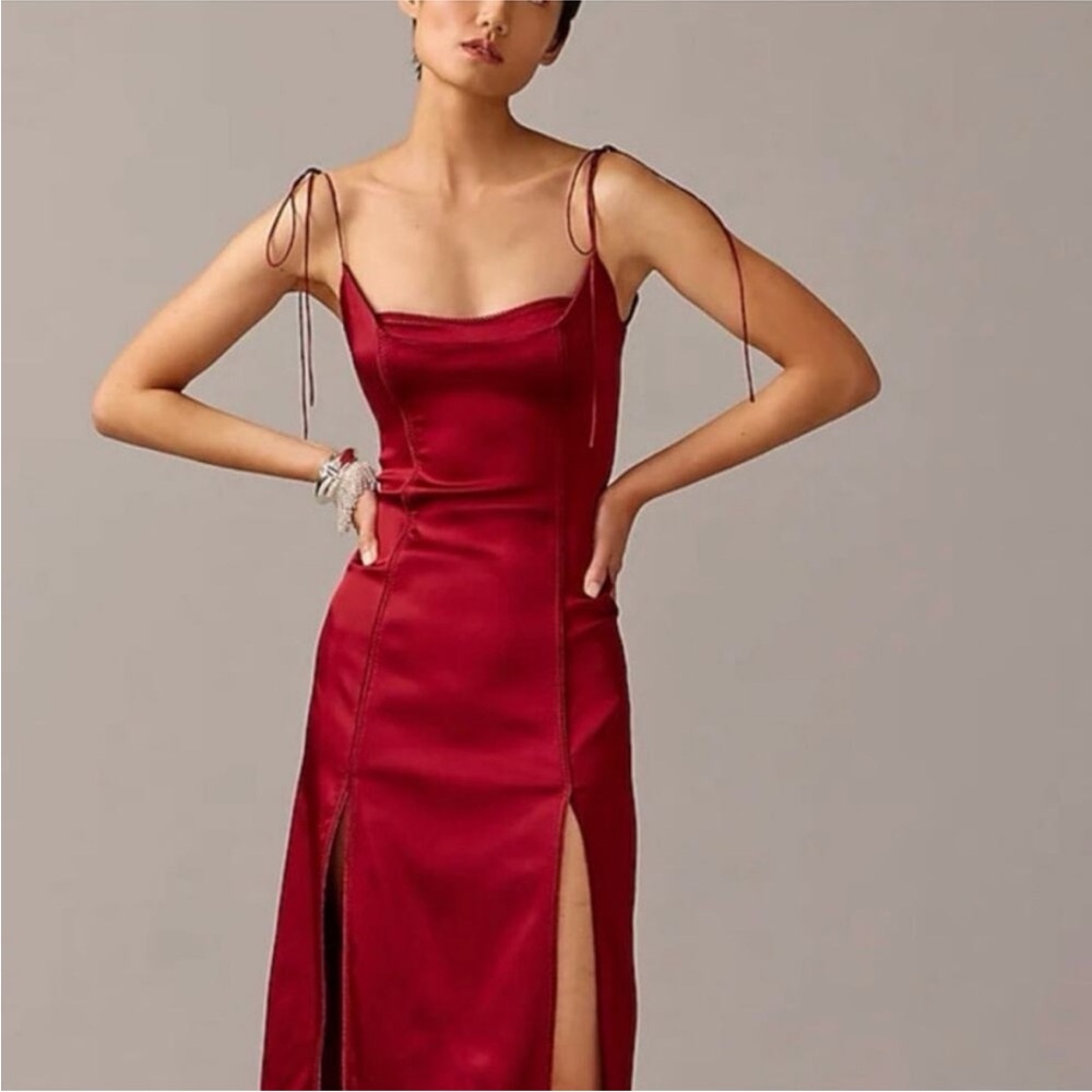NWT J. Crew x Anna October Red Dress, size 10